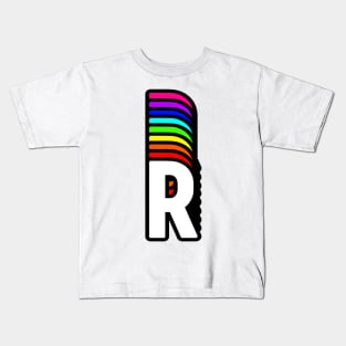 Rainbow Letter, R Kids T-Shirt